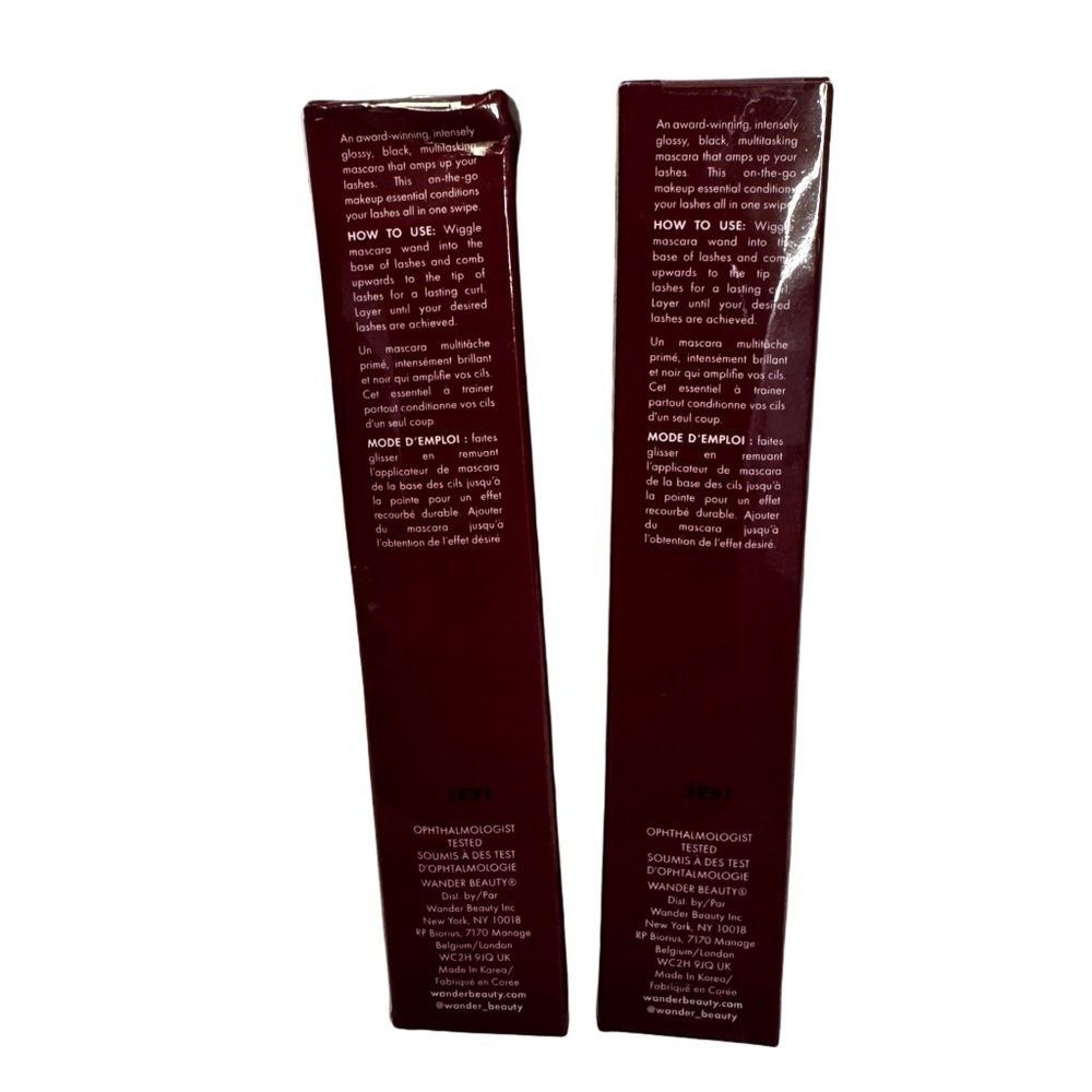 Wander Beauty Set of 2 Unlashed Volume and Curl Mascara Tarmac Black NEW - Picture 3 of 4